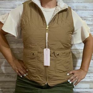Love Tree Reversible Sherpa Quilted Vest